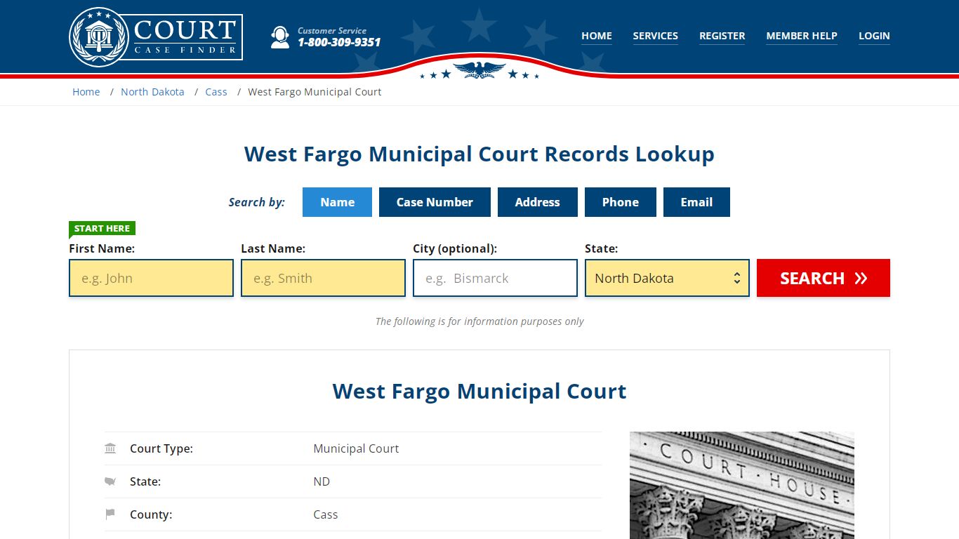 West Fargo Municipal Court Records Lookup