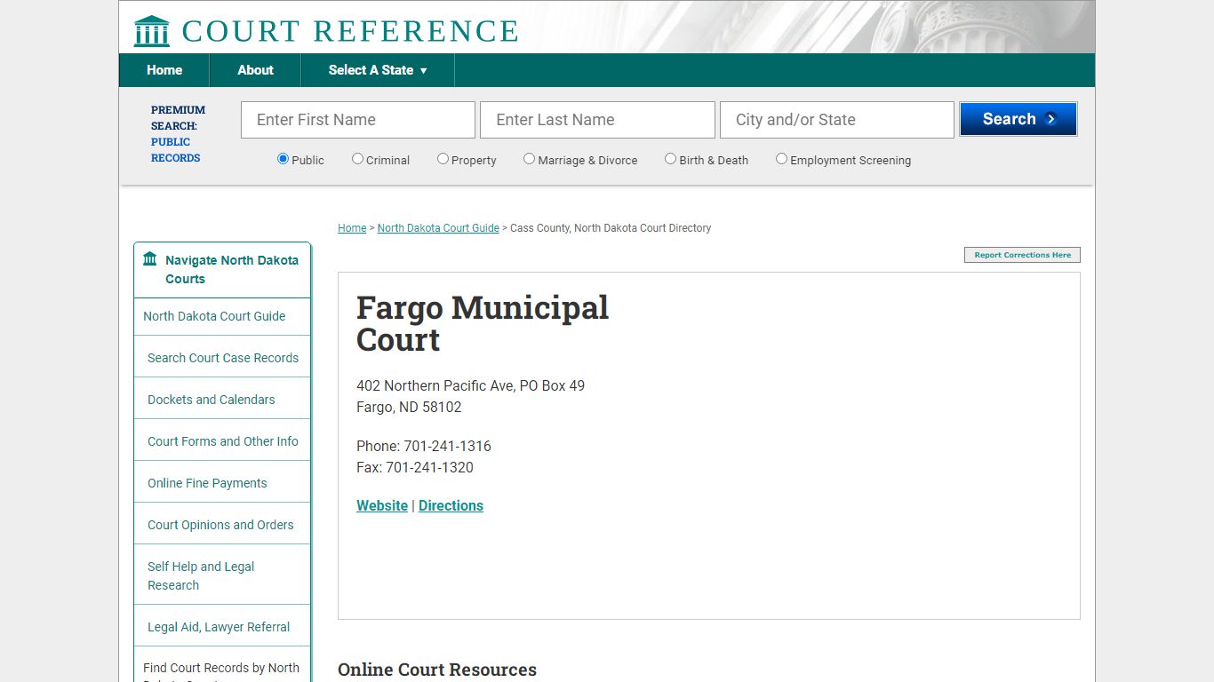 Fargo Municipal Court - CourtReference.com